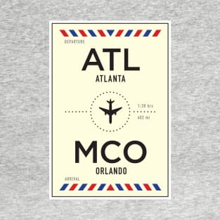 ATL to MCO Airport / Atlanta to Orlando T-Shirt